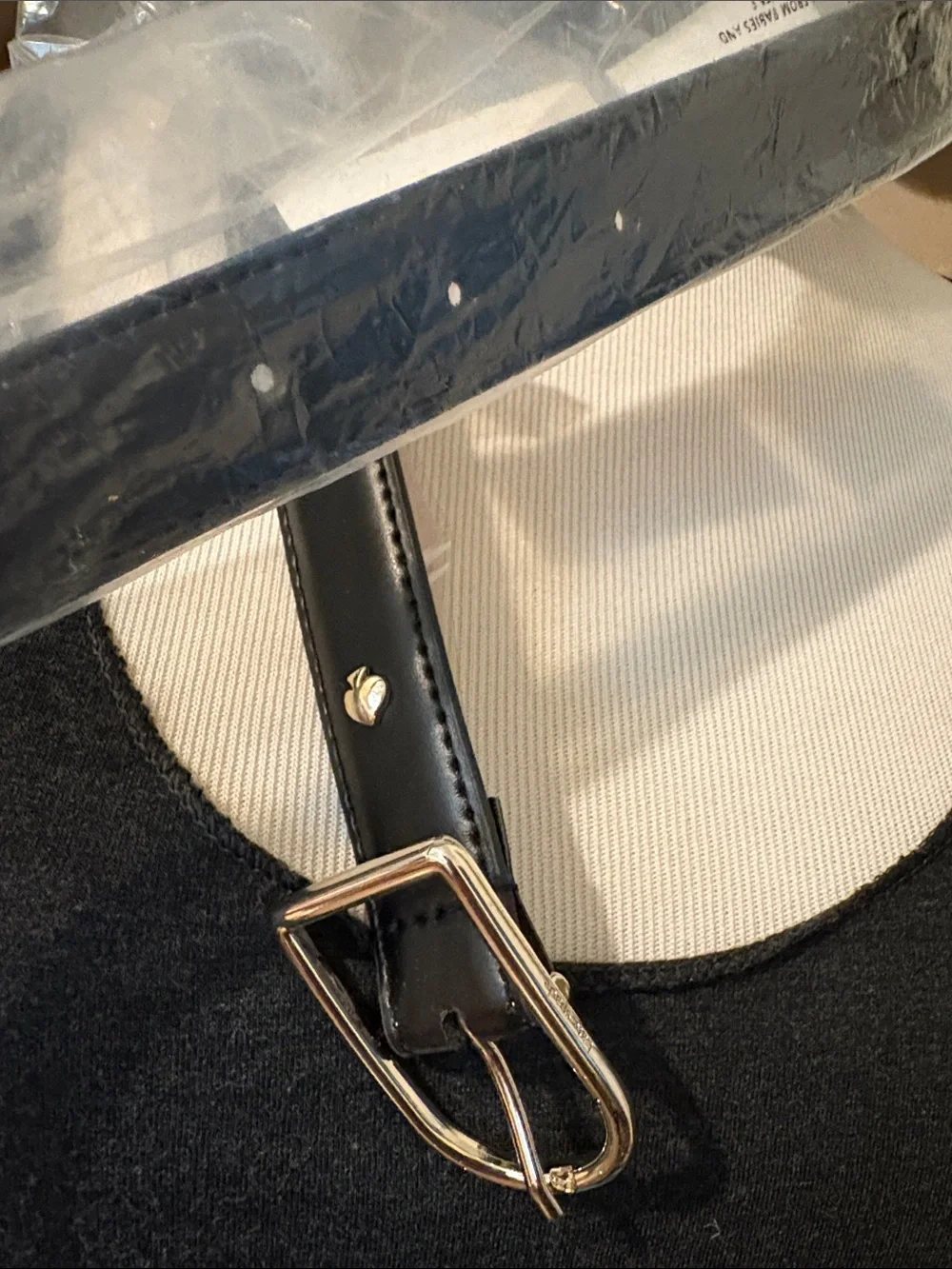 kate spade Black Leather Belt with Gold Buckle 1x/2x